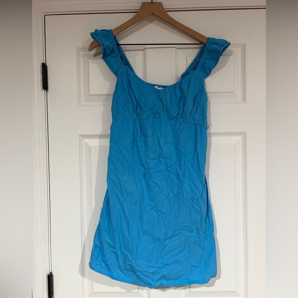 Elegant Azure Mini Dress